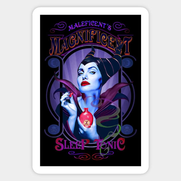 Maleficent's Magnificent Sleep Tonic Sticker by GeekDen